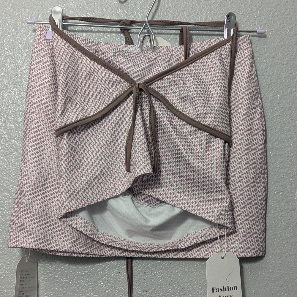 SHEIN Pink Crop Top And Mini Skirt Size S